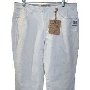 Democracy Ab Solution Kick Flare Jeans Women's 14 White Raw Hem NWT Denim Pants